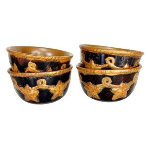 Laredo Home Studio Southwestern Texas Style Stoneware Soup Chili 4 Ct. Bowls